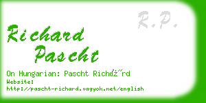 richard pascht business card